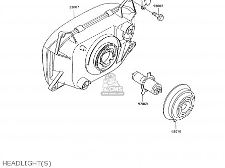 HEADLIGHT(S) - ZX600C8 NINJA 600R 1995 USA CALIFORNIA CANADA