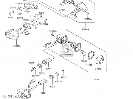TURN SIGNALS - ZX600C8 NINJA 600R 1995 USA CALIFORNIA CANADA