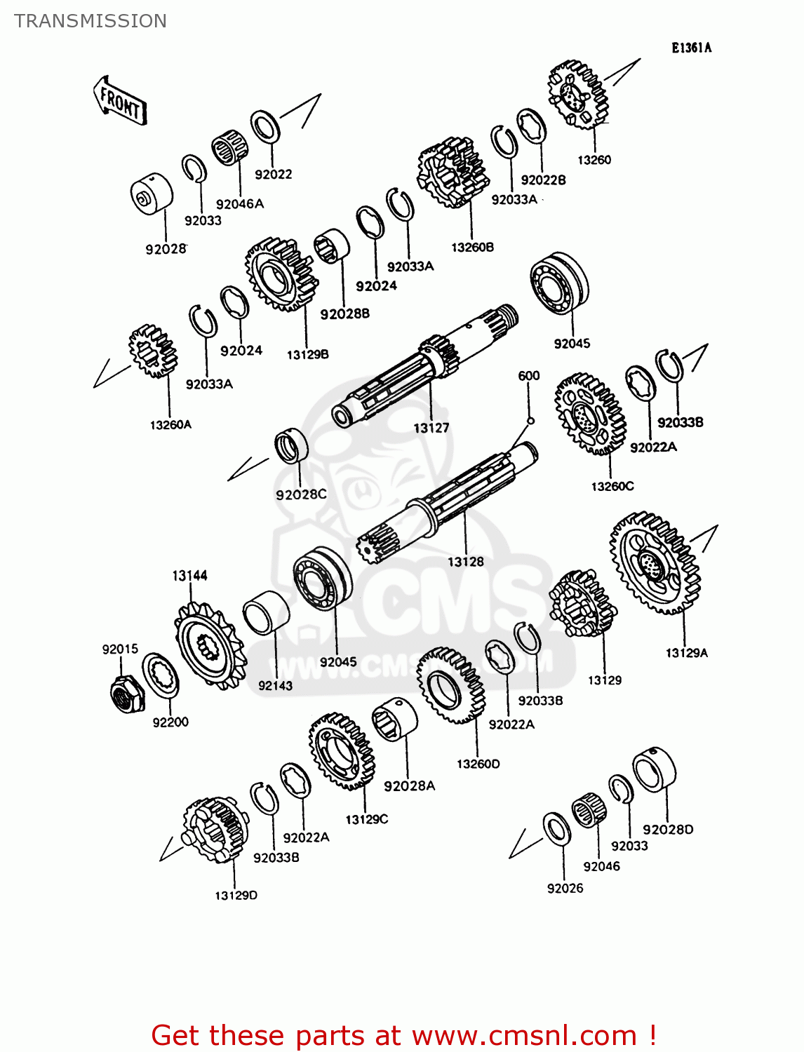 TRANSMISSION ZX600C9 GPX600R 1996 UNITED KINGDOM FG