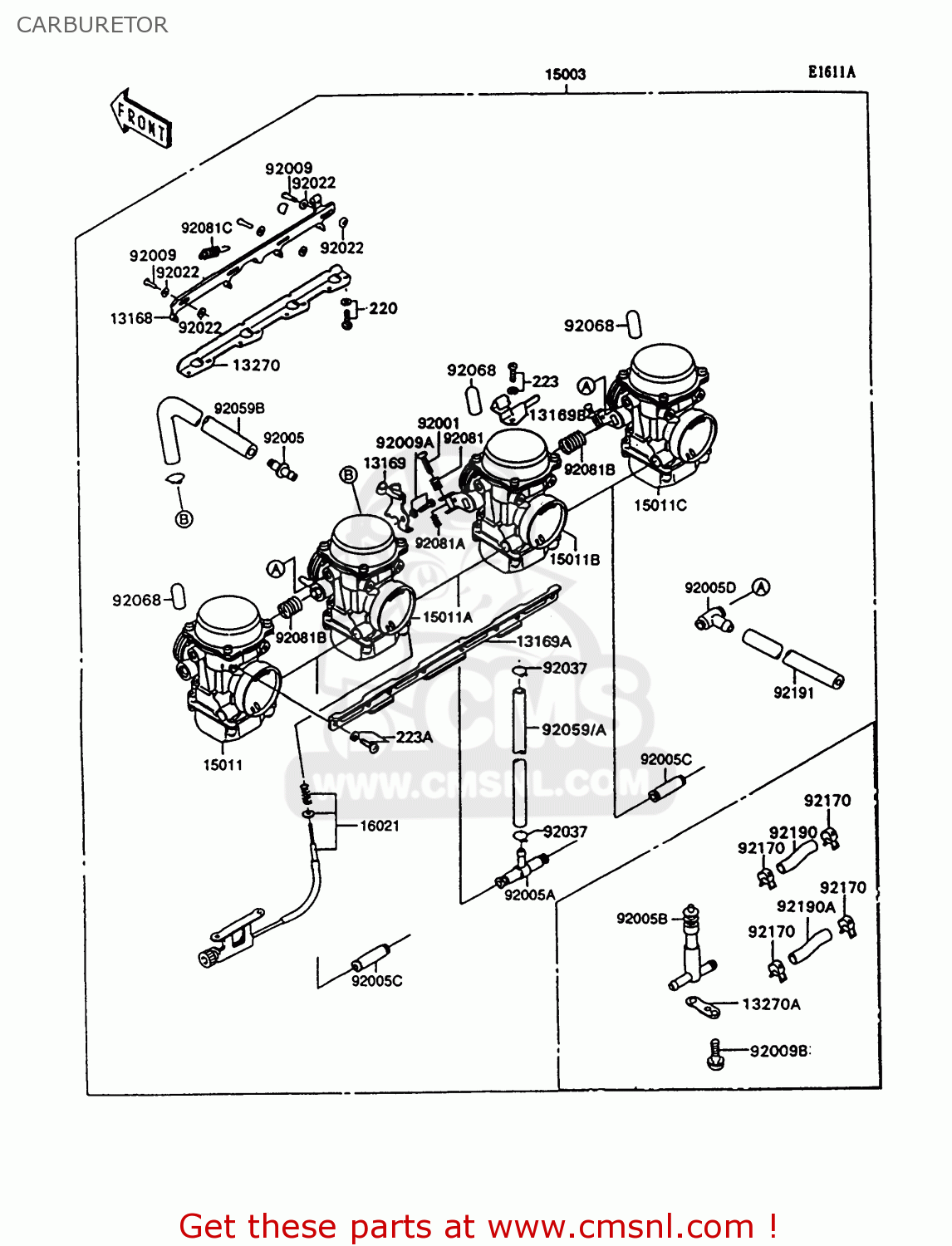 CARBURETOR ZX600C9 GPX600R 1996 UNITED KINGDOM FG