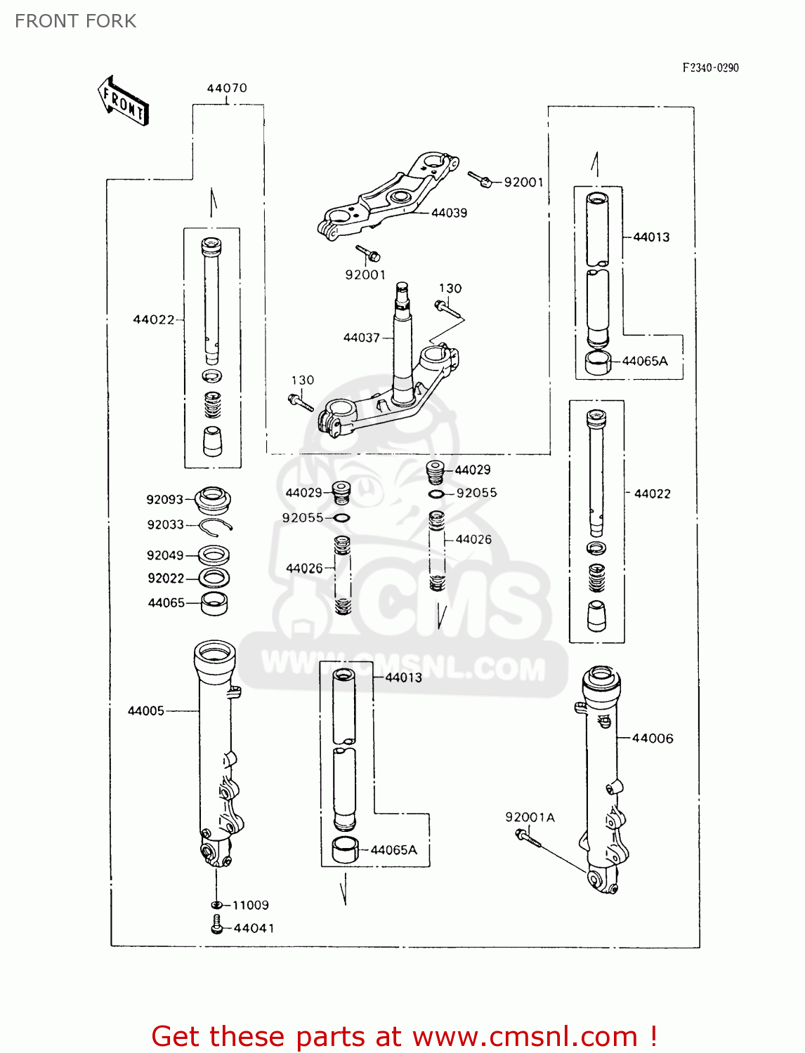 FRONT FORK ZX600C9 GPX600R 1996 UNITED KINGDOM FG