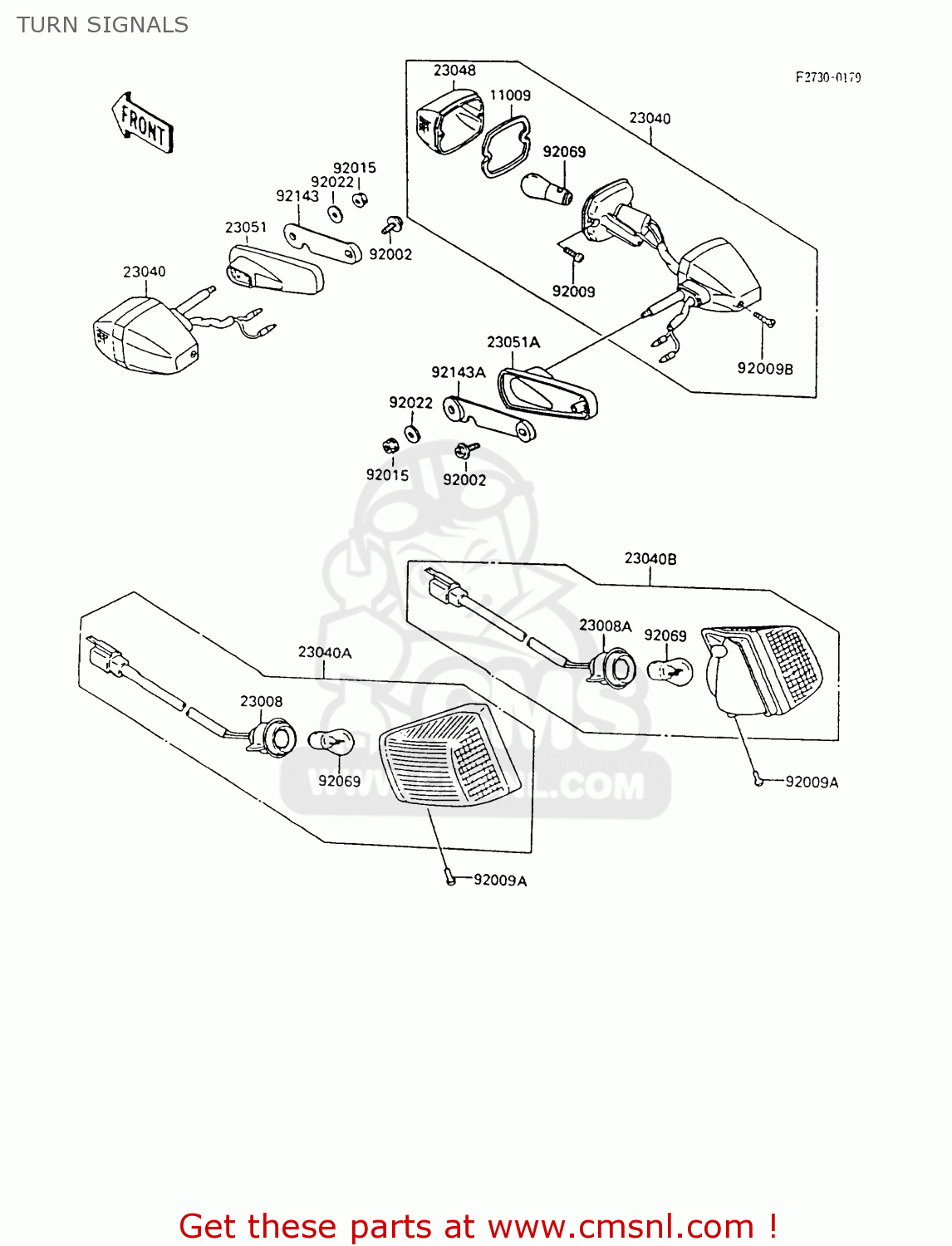 TURN SIGNALS ZX600C9 GPX600R 1996 UNITED KINGDOM FG