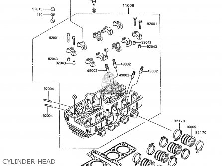 CYLINDER HEAD - ZX600C9 GPX600R 1996 UNITED KINGDOM FG