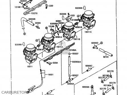 CARBURETOR - ZX600C9 GPX600R 1996 UNITED KINGDOM FG