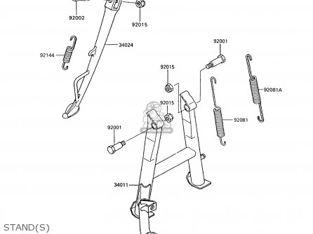 STAND(S) - ZX600C9 GPX600R 1996 UNITED KINGDOM FG