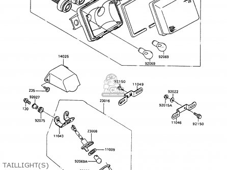 TAILLIGHT(S) - ZX600C9 GPX600R 1996 UNITED KINGDOM FG