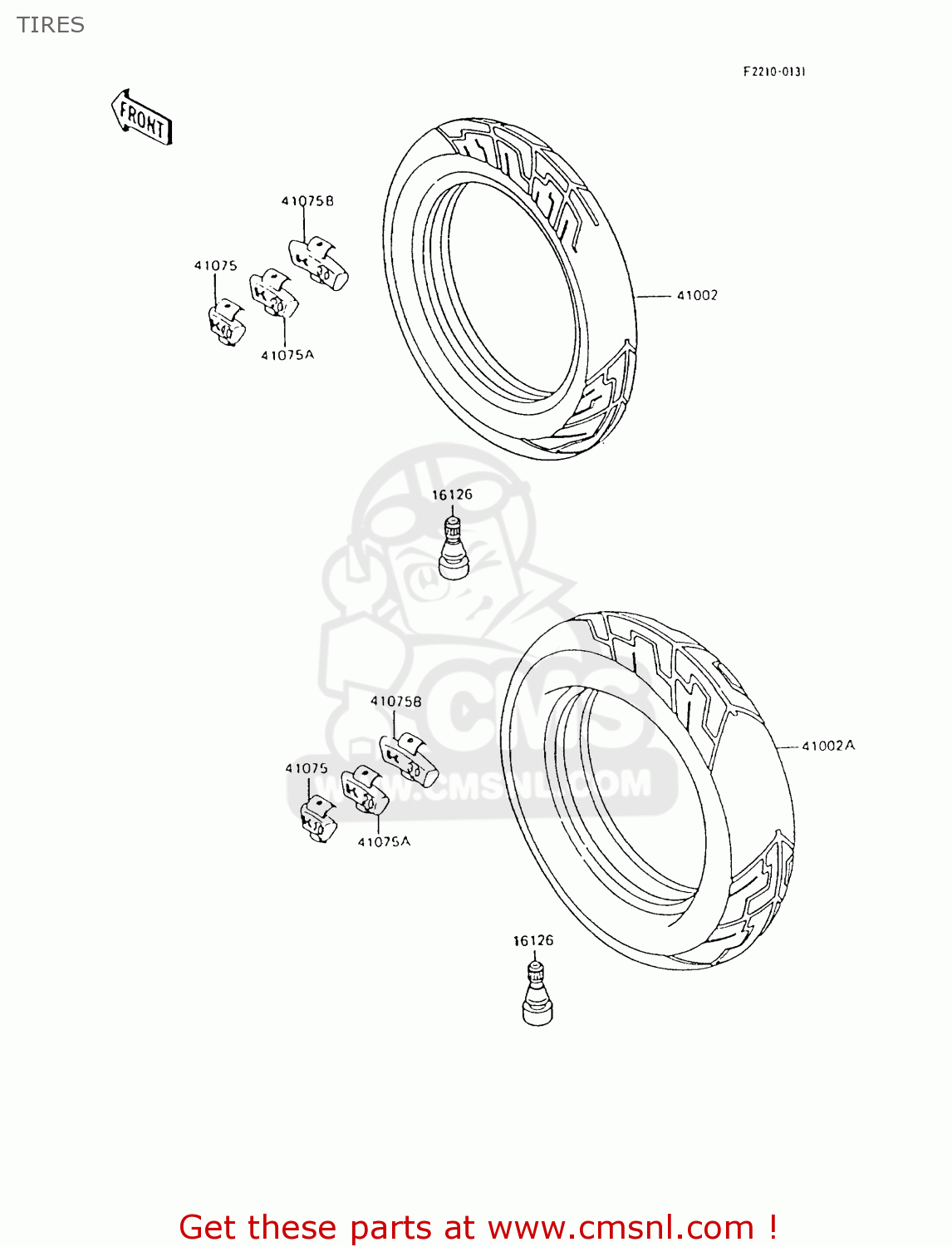 TIRES ZX600C9 NINJA 600R 1996 USA CALIFORNIA CANADA