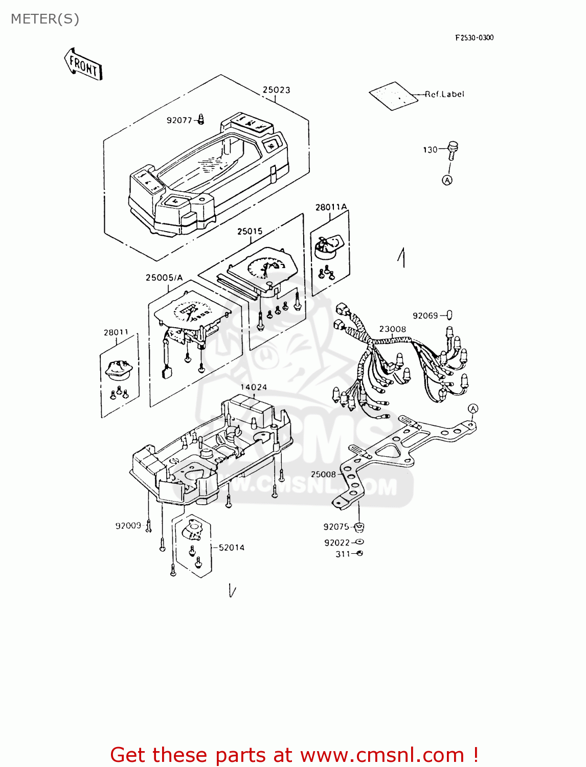METER(S) ZX600C9 NINJA 600R 1996 USA CALIFORNIA CANADA