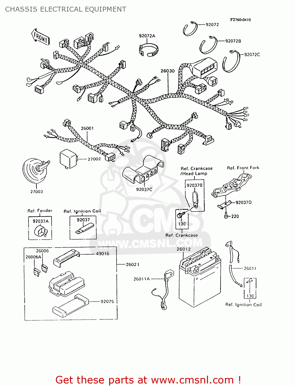 CHASSIS ELECTRICAL EQUIPMENT ZX600C9 NINJA 600R 1996 USA CALIFORNIA CANADA