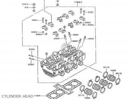 CYLINDER HEAD - ZX600C9 NINJA 600R 1996 USA CALIFORNIA CANADA