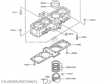 CYLINDER/PISTON(S) - ZX600C9 NINJA 600R 1996 USA CALIFORNIA CANADA