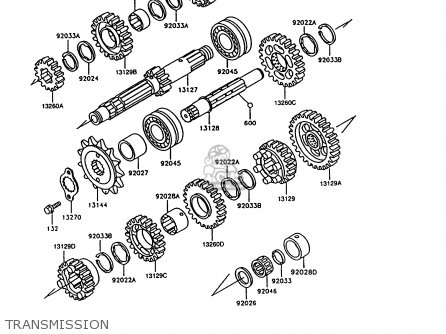 TRANSMISSION - ZX600C9 NINJA 600R 1996 USA CALIFORNIA CANADA