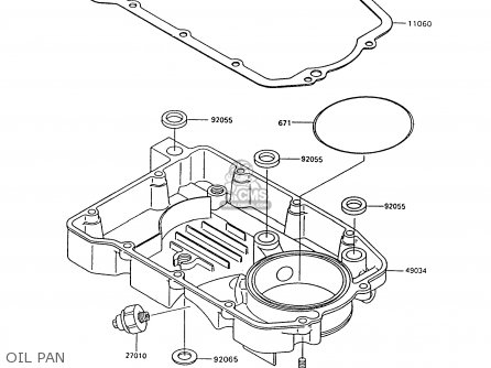 OIL PAN - ZX600C9 NINJA 600R 1996 USA CALIFORNIA CANADA