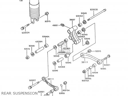 REAR SUSPENSION - ZX600C9 NINJA 600R 1996 USA CALIFORNIA CANADA