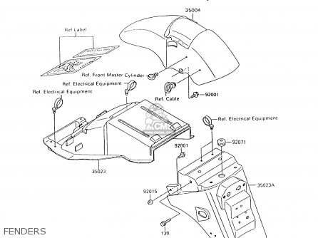 FENDERS - ZX600C9 NINJA 600R 1996 USA CALIFORNIA CANADA