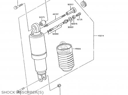 SHOCK ABSORBER(S) - ZX600C9 NINJA 600R 1996 USA CALIFORNIA CANADA