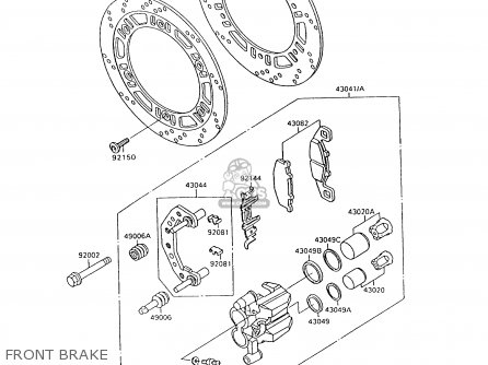 FRONT BRAKE - ZX600C9 NINJA 600R 1996 USA CALIFORNIA CANADA