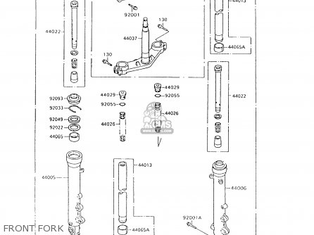 FRONT FORK - ZX600C9 NINJA 600R 1996 USA CALIFORNIA CANADA