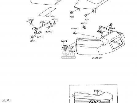 SEAT - ZX600C9 NINJA 600R 1996 USA CALIFORNIA CANADA