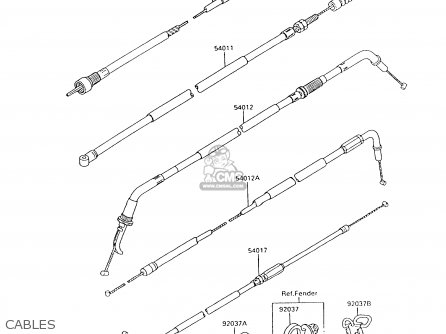 CABLES - ZX600C9 NINJA 600R 1996 USA CALIFORNIA CANADA