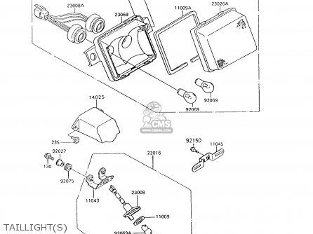 TAILLIGHT(S) - ZX600C9 NINJA 600R 1996 USA CALIFORNIA CANADA