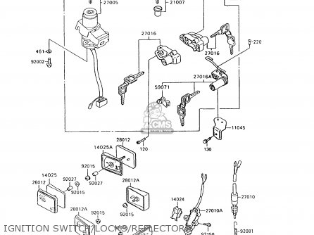 IGNITION SWITCH/LOCKS/REFLECTORS - ZX600C9 NINJA 600R 1996 USA CALIFORNIA CANADA