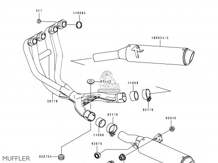 Kawasaki ZX600D1 NINJA ZX6 1990 USA CALIFORNIA CANADA parts lists 