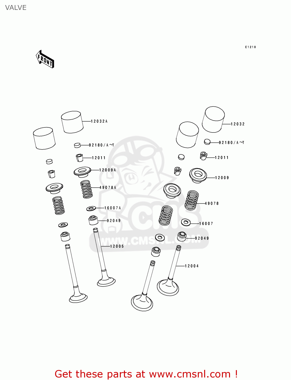 VALVE ZX600D1 NINJA ZX6 1990 USA CALIFORNIA CANADA