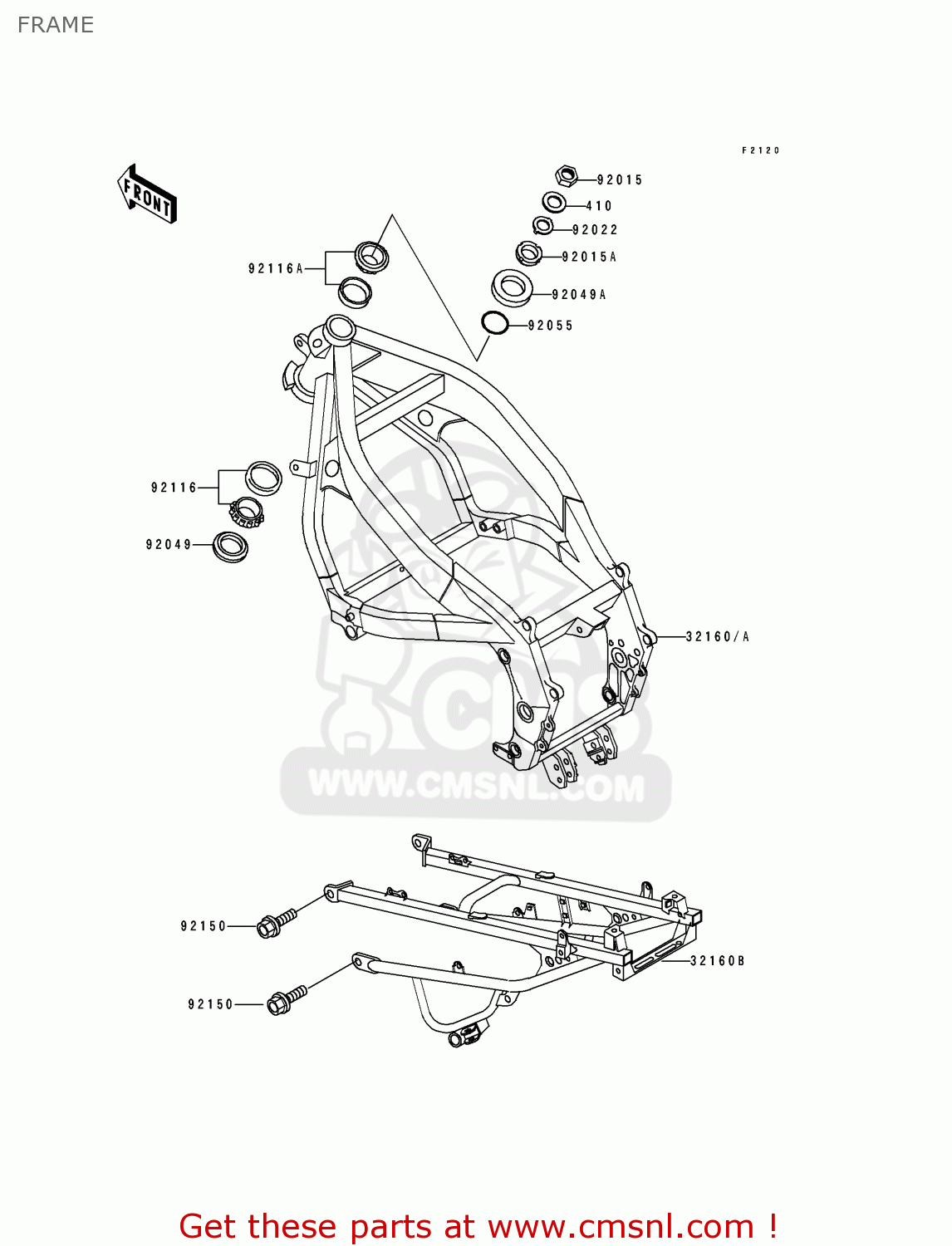 FRAME ZX600D1 NINJA ZX6 1990 USA CALIFORNIA CANADA