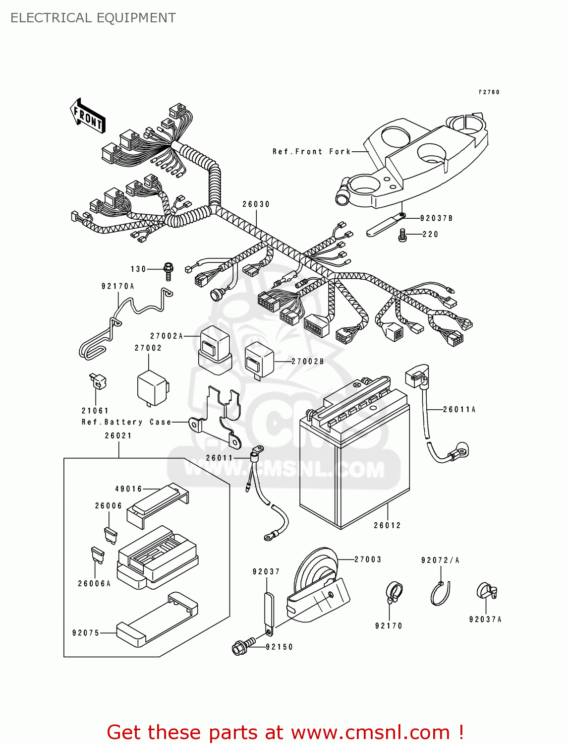 ELECTRICAL EQUIPMENT ZX600D1 NINJA ZX6 1990 USA CALIFORNIA CANADA