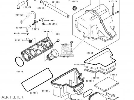 AIR FILTER - ZX600D1 NINJA ZX6 1990 USA CALIFORNIA CANADA