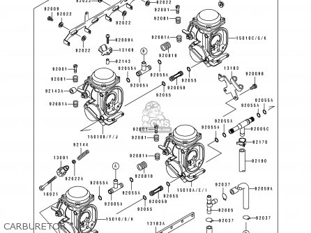 CARBURETOR - ZX600D1 NINJA ZX6 1990 USA CALIFORNIA CANADA