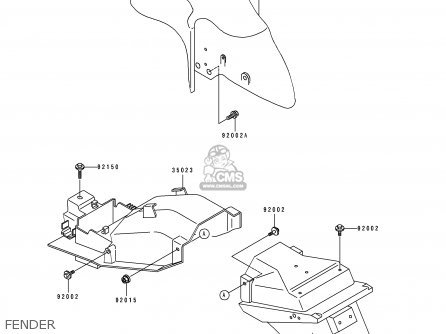 FENDER - ZX600D1 NINJA ZX6 1990 USA CALIFORNIA CANADA
