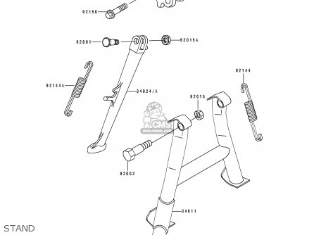 STAND - ZX600D1 NINJA ZX6 1990 USA CALIFORNIA CANADA