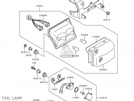 TAIL LAMP - ZX600D1 NINJA ZX6 1990 USA CALIFORNIA CANADA