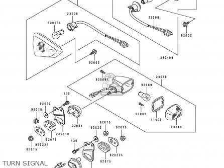 TURN SIGNAL - ZX600D1 NINJA ZX6 1990 USA CALIFORNIA CANADA