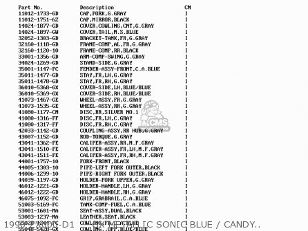 1990 ZX600-D1     GX METALLIC SONIC BLUE / CANDY ATLANTIC BL - ZX600D1 NINJA ZX6 1990 USA CALIFORNIA CANADA