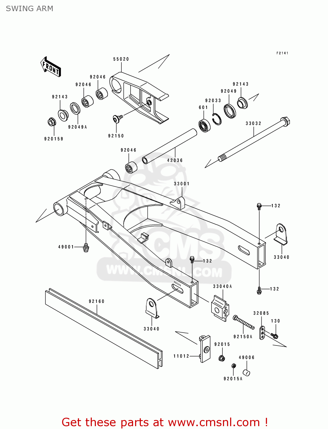 SWING ARM ZX600D1 ZZR600 1990 EUROPE UK FR AR FG GR IT NR SD SP ST