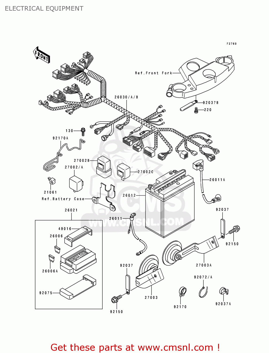 ELECTRICAL EQUIPMENT ZX600D1 ZZR600 1990 EUROPE UK FR AR FG GR IT NR SD SP ST