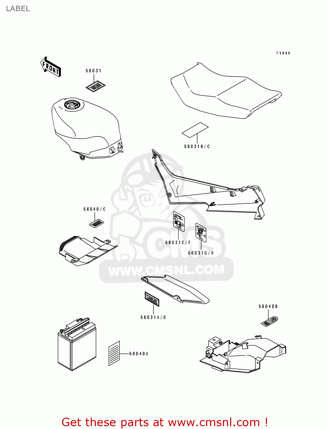 LABEL ZX600D1 ZZR600 1990 EUROPE UK FR AR FG GR IT NR SD SP ST