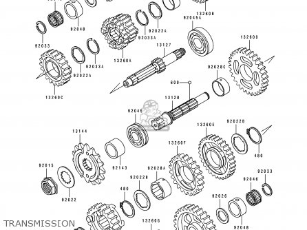 TRANSMISSION - ZX600D1 ZZR600 1990 EUROPE UK FR AR FG GR IT NR SD SP ST