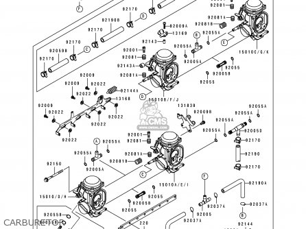 CARBURETOR - ZX600D1 ZZR600 1990 EUROPE UK FR AR FG GR IT NR SD SP ST