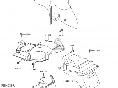 FENDER - ZX600D1 ZZR600 1990 EUROPE UK FR AR FG GR IT NR SD SP ST