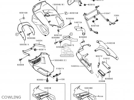 COWLING - ZX600D1 ZZR600 1990 EUROPE UK FR AR FG GR IT NR SD SP ST