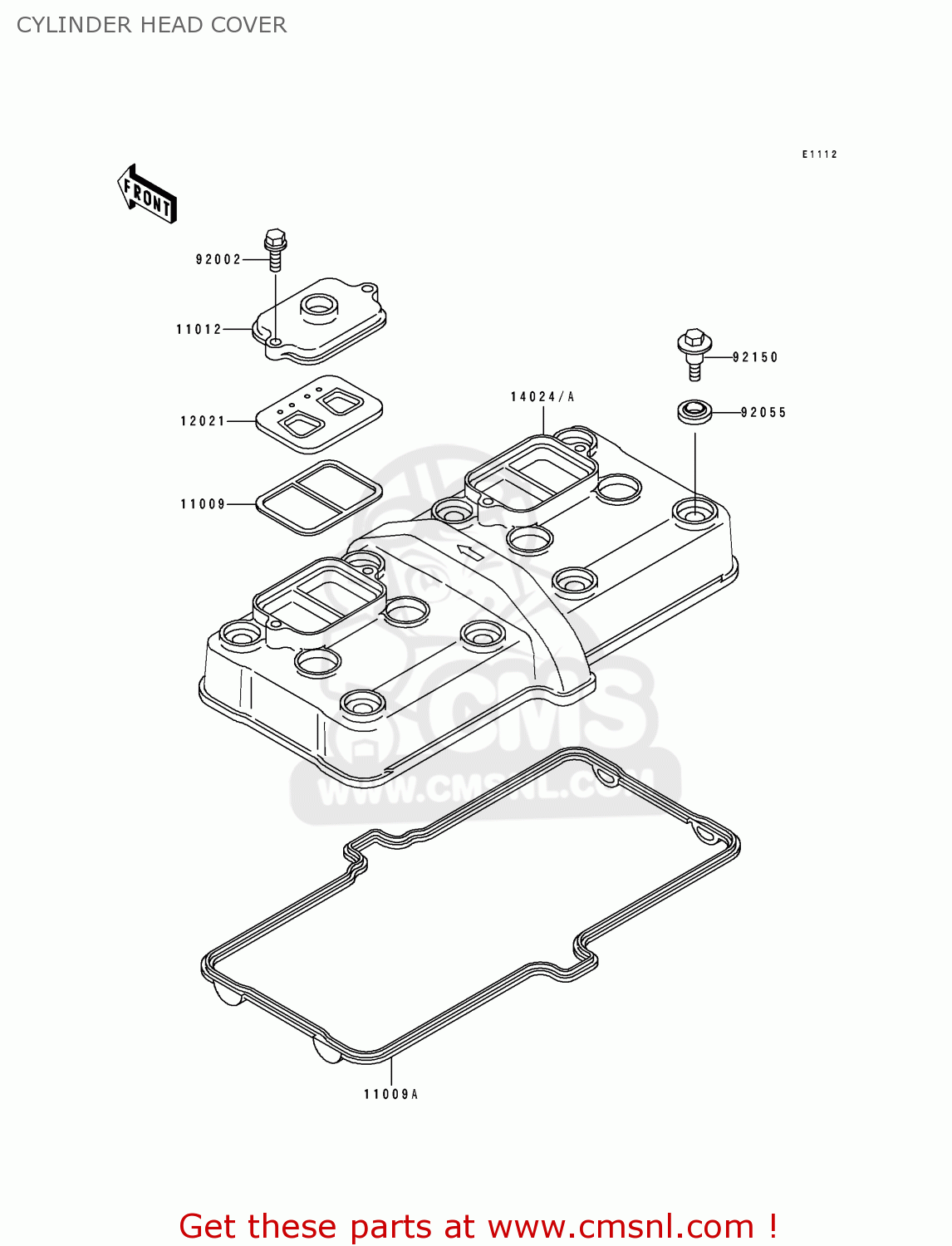 CYLINDER HEAD COVER ZX600D2 NINJA ZX6 1991 USA CALIFORNIA CANADA