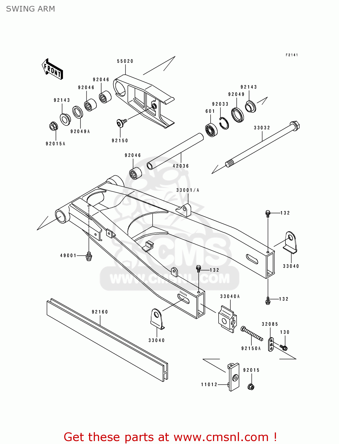 SWING ARM ZX600D2 NINJA ZX6 1991 USA CALIFORNIA CANADA