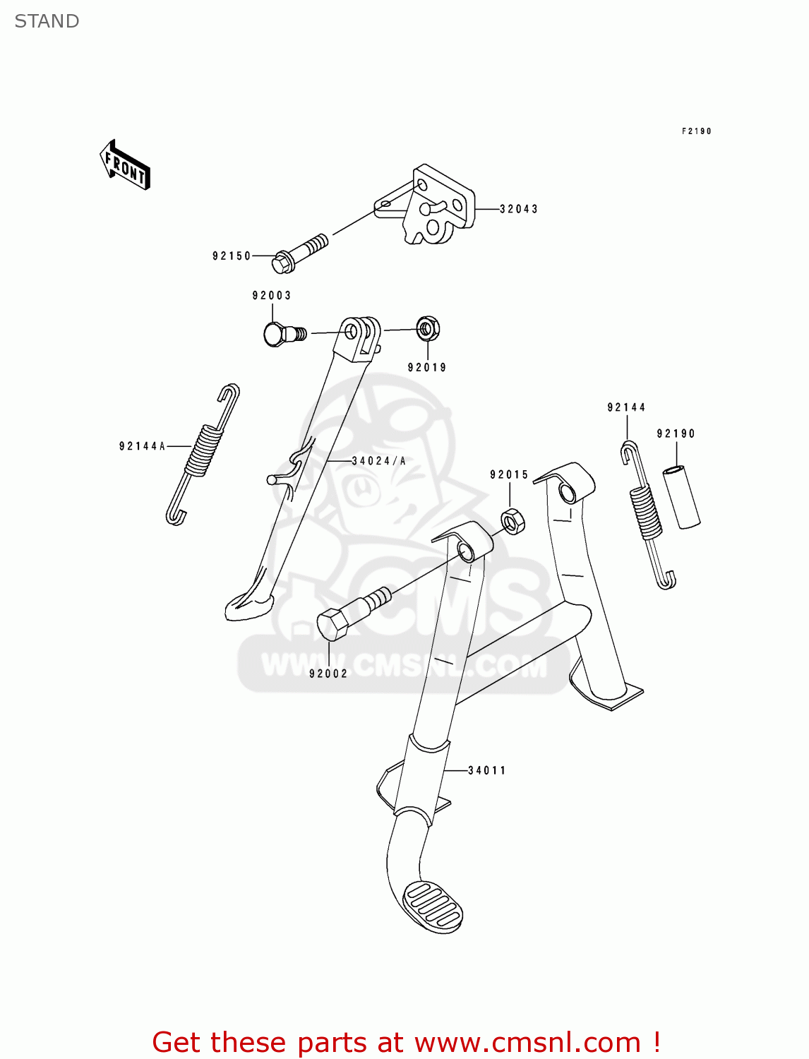 STAND ZX600D2 NINJA ZX6 1991 USA CALIFORNIA CANADA