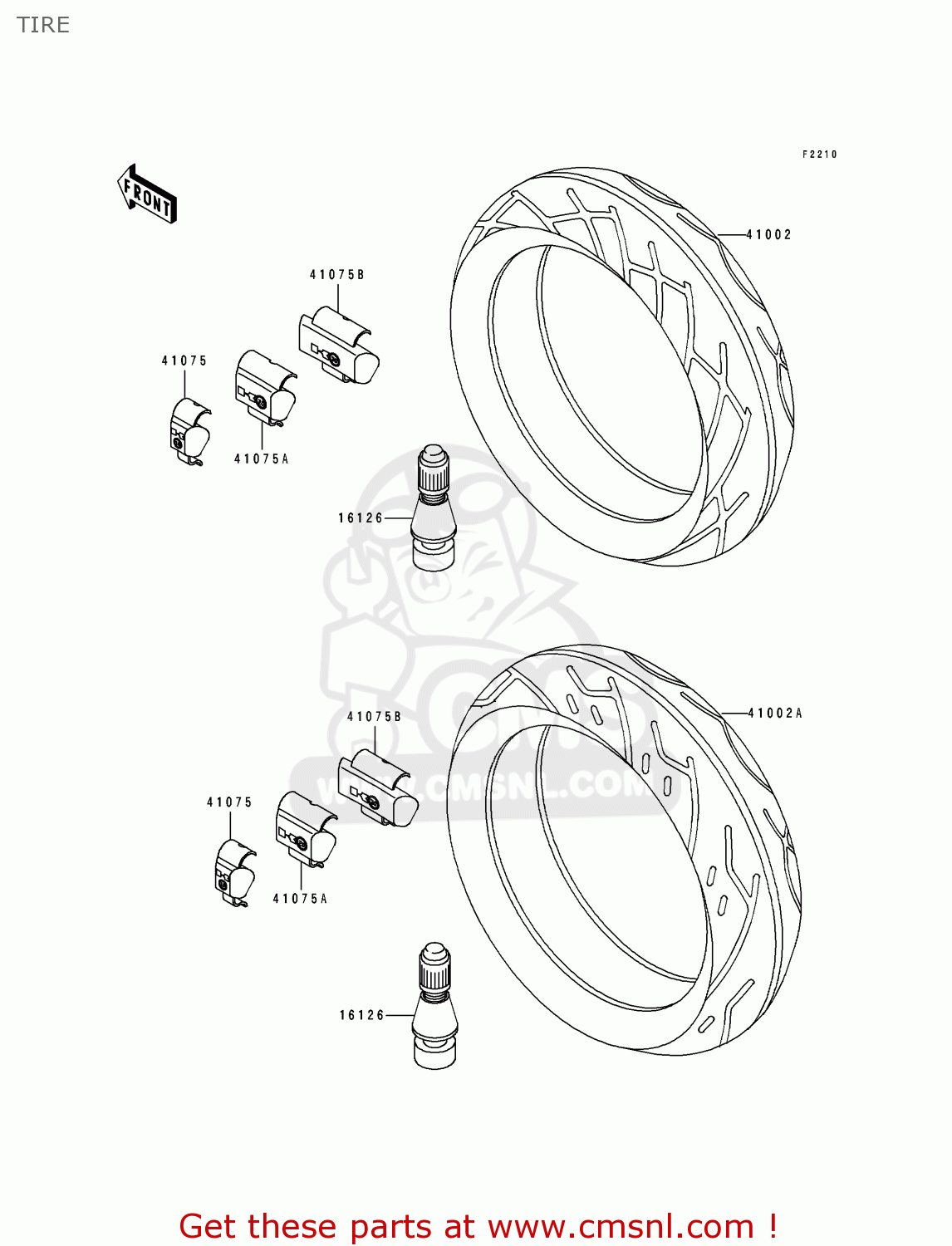TIRE ZX600D2 NINJA ZX6 1991 USA CALIFORNIA CANADA