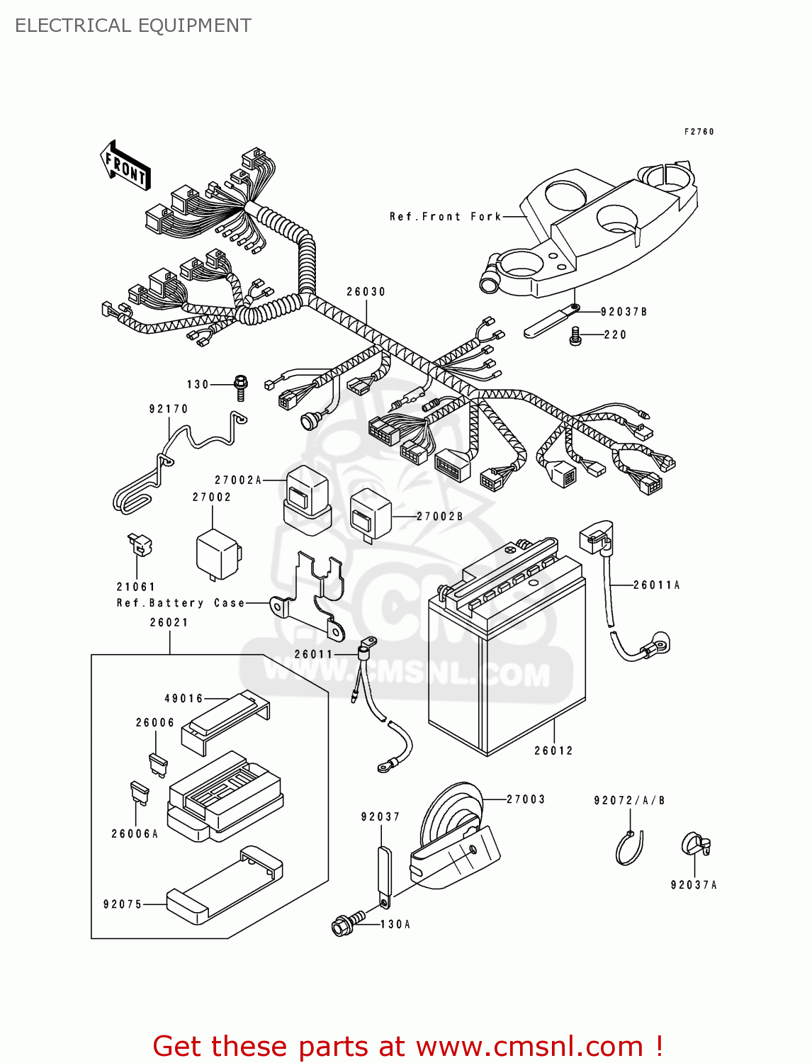ELECTRICAL EQUIPMENT ZX600D2 NINJA ZX6 1991 USA CALIFORNIA CANADA
