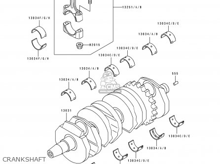 CRANKSHAFT - ZX600D2 NINJA ZX6 1991 USA CALIFORNIA CANADA